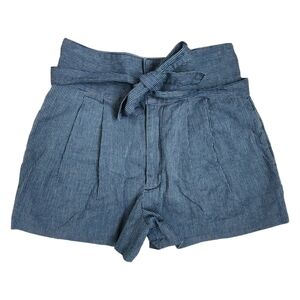 MARC BY MARC JACOBS Jamie Stripe Indigo high waisted paperbag shorts 4